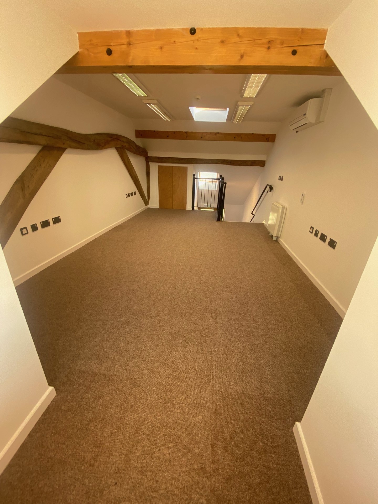 Upstairs office viewed from the window end.